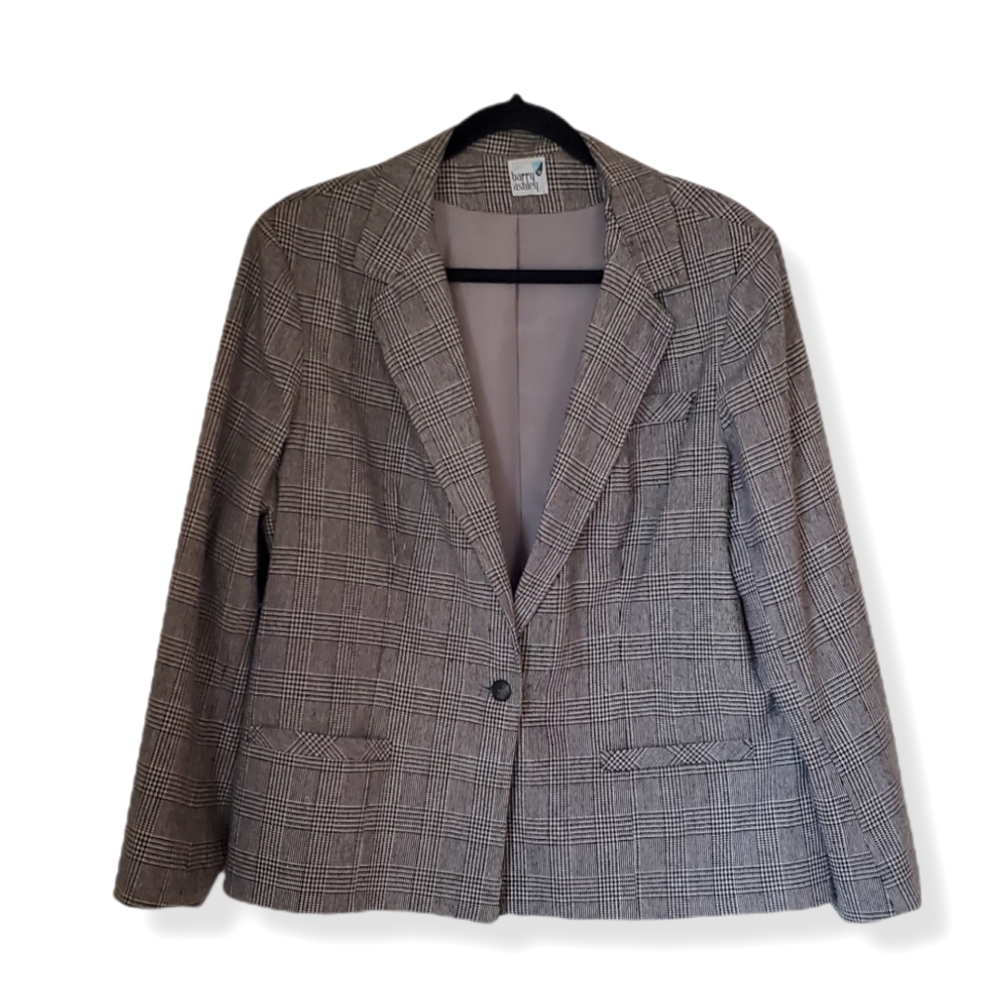 Vintage Barry Ashley Houndstooth Blazer